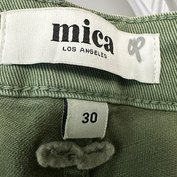 Mica Los Angeles Downeast WideLeg Cargo Jeans. Green. Size: 30 (12) NWT - Picture 7 of 12